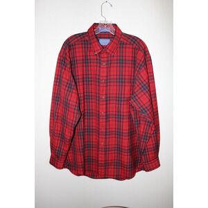 Sir Pendleton Authentic Matheson Tartan Mens SZ L Red Plaid Virgin Wool Shirt